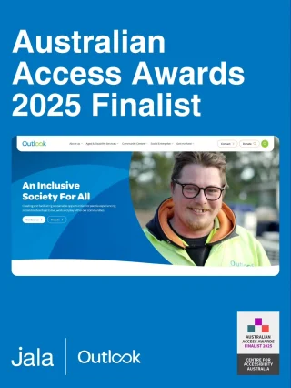 We are absolutely delighted to announce that our client, @outlookaust, is a finalist in the 2025 Australian Access Awards! Run by The @centreforaccessibility, these awards recognise and honour outstanding achievements in digital accessibility. For an organisation like Outlook Australia, having an accessible website is crucial to empowering individuals facing disadvantage. This nomination highlights their dedication to removing online barriers and ensuring everyone can access their vital services. Outlook Australia is one of two finalist nominations Jala Design received in this year’s awards. Reach out to the team at Jala Design if you would like to learn more about how to make your website compliant. #Accessibility #InclusiveDesign #WebDesign #LearningLinks #AustralianAccessAwards