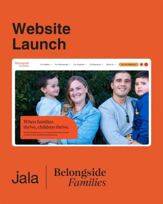 The team at Jala Design are excited to share the launch of the new @belongsidefamilies website. Belongside Families is an independent, family-led not-for-profit supporting families raising children with disability, developmental delay, Autism, rare and genetic conditions. Their programs are free and designed to help families feel connected, informed and confident in their parenting journey. Thank you to the Belongside team for trusting us with this project. The team at Jala Design are proud to support the work you do and the families you walk alongside. Explore the site: belongsidefamilies.org.au