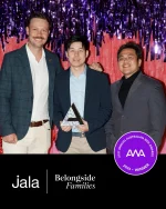 Winner! Last week in Adelaide, Jala Design’s website for not-for-profit organisation @belongsidefamilies was named the winner of the Health & Wellness category at the 2026 @auswebawards.  Supporting not-for-profit organisations is one of Jala Design's core focus areas, making this recognition especially rewarding for our team.  The project focused on creating an accessible, user-friendly digital experience that helps families connect with the support and services they need. This outcome reflects the commitment, collaboration and trust shown by the Belongside Families team throughout the project.  Earlier this year, Jala Design was named a finalist across six categories at the Australian Web Awards. To come away with a win amongst such a strong field of finalists is a fantastic result for both teams.  Representing Jala Design in Adelaide were Jarrad, Christian and Jay.  Thank you to the Australian Web Awards judges and congratulations to all finalists and winners.
